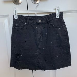 Black Mini Skirt with Sequins